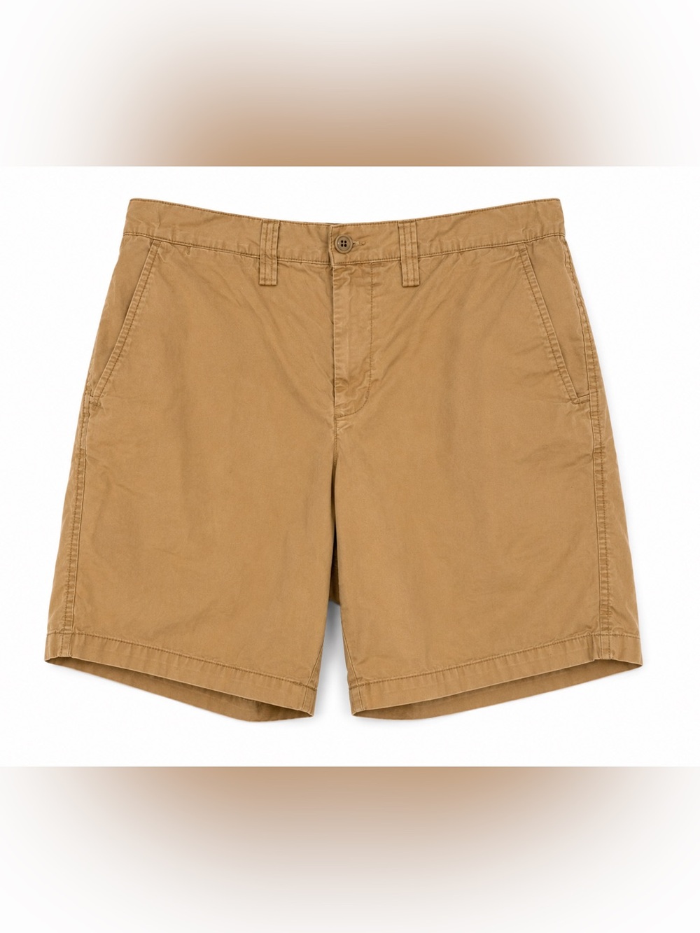 Eddie Bauer Mens Khaki Cotton Chino Shorts Size 35 Classic Casual Hiking Outdoor